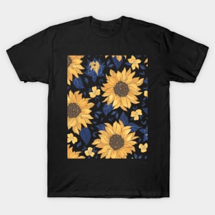 Sunflower pattern T-Shirt